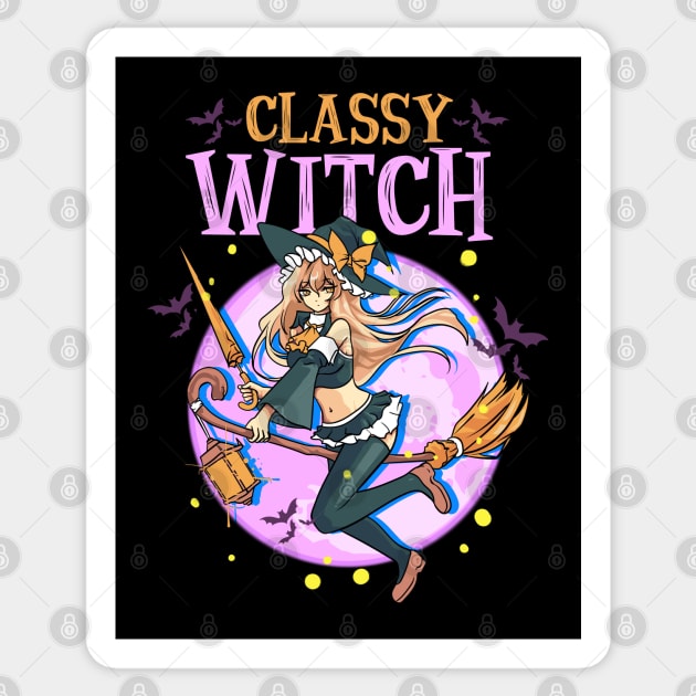 Anime Classy Witch Design Sticker by creative